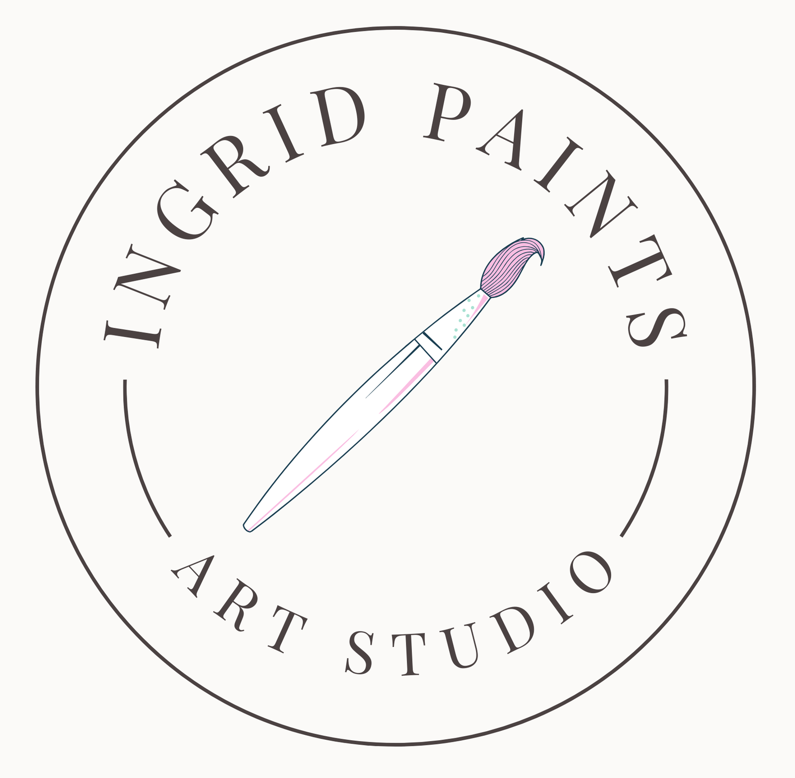 Ingrid Paints logo of art studio